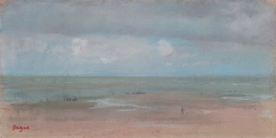 Meerlandschaft mit Sandstrand bei Ebbe von Edgar Degas